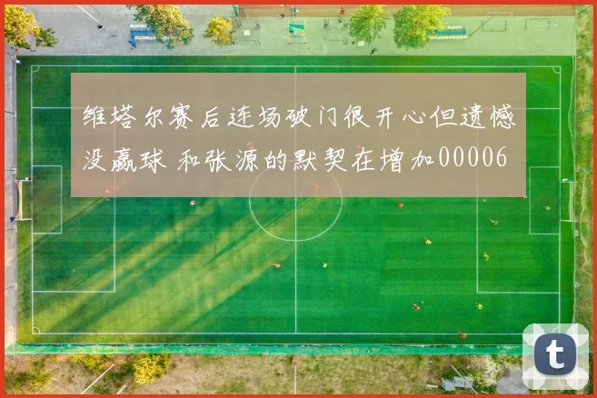 维塔尔赛后连场破门很开心但遗憾没赢球 和张源的默契在增加0000644
